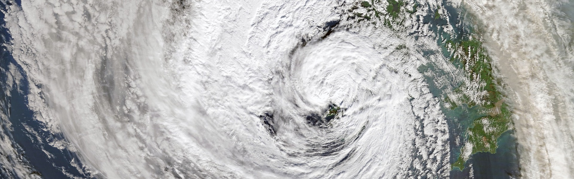 Satellite view of storm over the British Isles